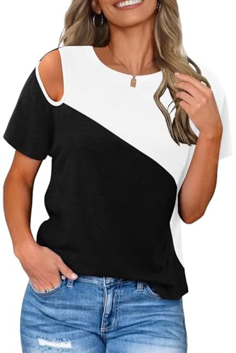 KISSMODA Summer Short Sleeve T Shirt Loose Fit Casual Dressy Women Top 2025 Trendy Ladies Fashion Blouses(S-3XL)