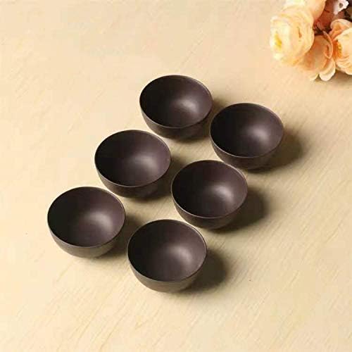 HonHeam Purple Sand Mini Tea Tasting Cup Set of 6 - Kung Fu Tea Cup, Ceramic, Black by HonHeam - Image 4
