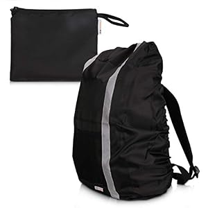 kwmobile Regenschutz Rucksack Schulranzen Regenhülle – 64×84 cm Schutzhülle für Ranzen reflektierend wasserabweisend – Regenschutzhülle