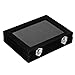 Nouvelle boîte de bagues à bijoux durables, conteneur de perles, boîte de rangement en strass 24 grilles Boîte de décoration pour ongles pour ranger une variété de bijoux (noir) ( Color : Black )