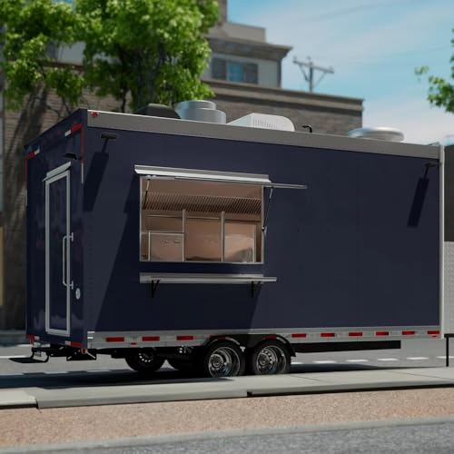 Remolque flexible de alimentos con parrilla de tacos, estación de bebidas, congelador de helados y barra de batidos para zonas frente a la playa, festivales de verano y plazas de la ciudad