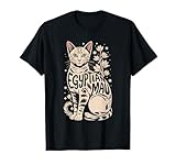 Floral Whimsical Egyptian Mau Cat Egyptian Maus T-Shirt