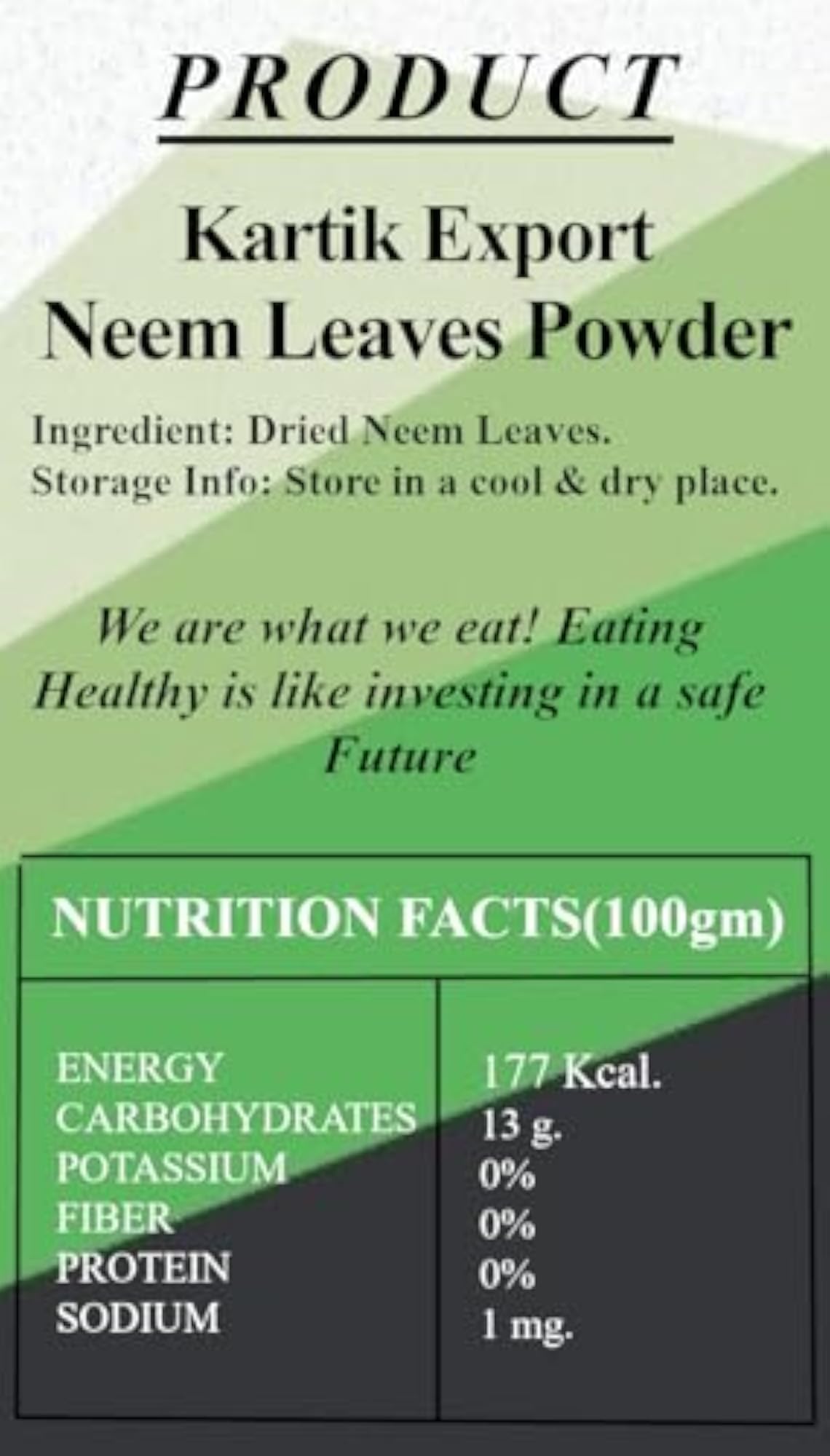 Neem Leaf Powder, 250 Gm Jar Pack