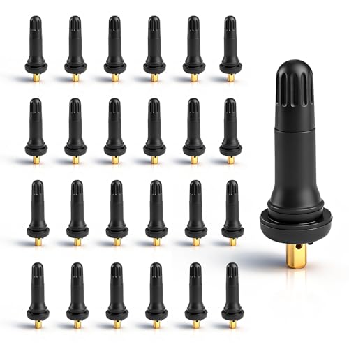 caqeg 25pcs TPMS 17-20008 Rubber Snap-in Tire Pressure Sensor Valve Stem Compatible with F ord C hevrolet Dodge C hrysle Buick Ram C adillac P ontiac Subaru Lincoln GM Chevy