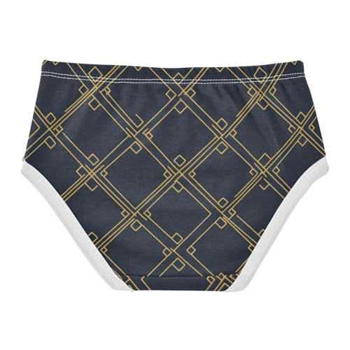 Geometric Lattice Girls' Underwear Soft Touch Briefs Underwear for Baby Girls in Sizes 2T,3T, 4T, 5T, 6Y and 8Y2