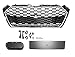 Grill chłodnicy, sportowy grill o strukturze plastra miodu, uchwyt emblematu, czarny z chromowaną ramą