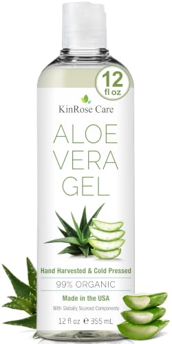 KinRose Care, 12 fl oz Aloe Vera Gel for Face, Skin, Hair & Sunbu...