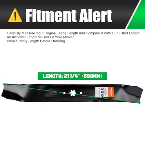 Image of Grasscool 942-0616A 42 inch Deck Cub Cadet Troy Bilt Mower Mulching Blades | Fits Bronco Pony XT1 LT42 Zero Turn Lawn Tractor Riding Lawnmower Replacement,6 Star Mounting Hole Bagging Mulch Cuts Gator