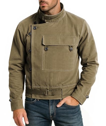 III-Fashions Men's Vintage Swedish Military Army Tank Motorcycle