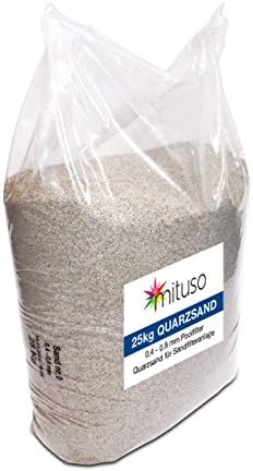 Mituso Quartz Sand Filter Sand Grain 0.4-0.8 mm Aquarium Sand (1 x 25 kg)