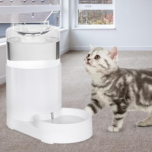 RIZZARI Automatic Pet Waterer, 3L Gravity Water Dispenser, 100% BPA-Free, Large Capacity Water Feeder for Cats and Small and Medium-Sized Dogs (3L,with Filter) - Thumbnail 7
