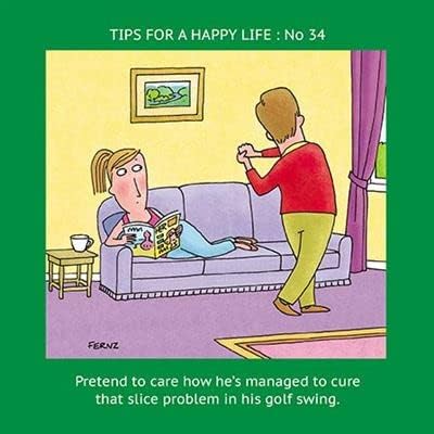 Male/Female Birthday Card - General Funny Card for Men/Women - Perfecting the Golf Swing - Eco-Friendly & Recyclable - By Paper House