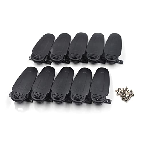 Szcmawo Paquete de 10 clips de cinturón KBH-12 para Kenwood NX-220 NX-320 TK-2140 TK-2160 TK-2170 TK-2173 TK-2360 TK3140 TK-3160 TK-3170 TK3173 TK-33 360 Dos Radios Way