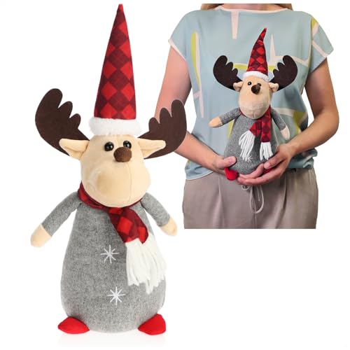 COM-FOUR® Weihnachtsdeko Rentier Figur 35 cm - Schwedische Dekoration...