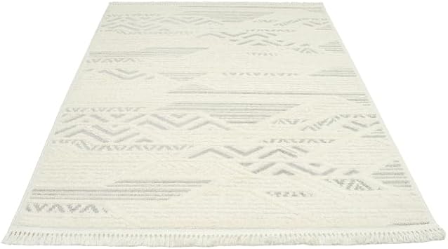 Aden Levini Dokuma Halı | Makinede Yıkanabilir | Modern Halı | Kilim ve Yolluk | Gri | 160 x 200 cm | Model LVN01