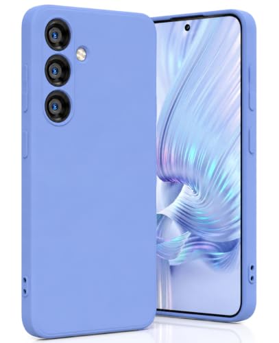 Image of Elzzi Microfiber Candy Case for Samsung S24 Plus 5G Smooth Touch Cushion Liquid Soft Silicone Gel Rubber Phone Cases Non-Slip Full Body Protective Shockproof Back Cover - Purple