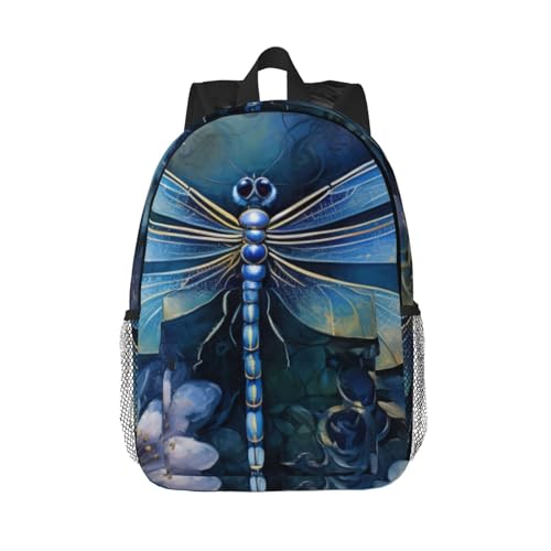 Sac à dos bleu libellule voyage fille garçon randonnée université gym