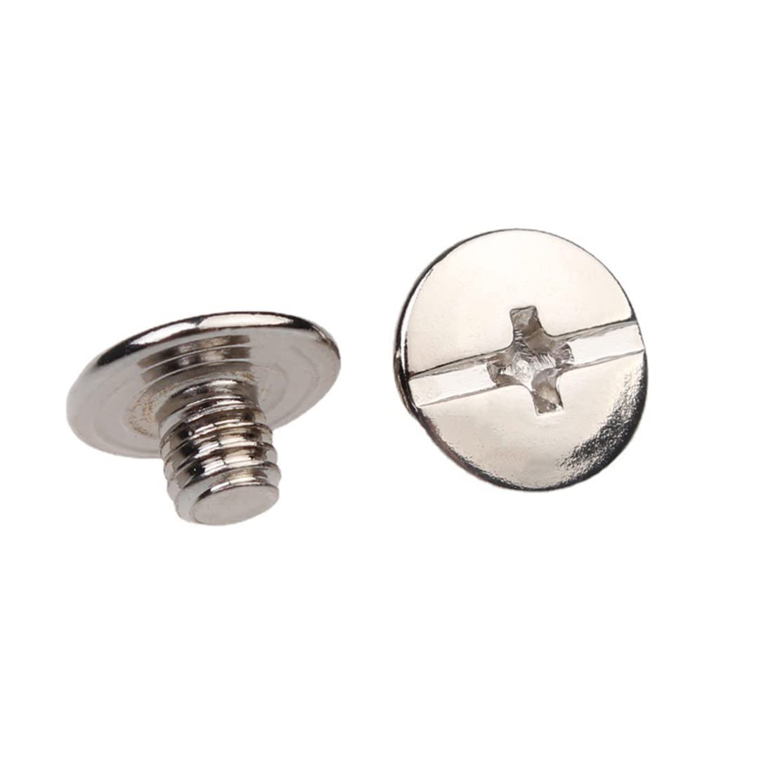 Rivetti A Pressione A Testa Sferica 4-8mm - 50 Pezzi, Nero Metallizzato, Per Borsa, Cintura, Artigianato In Pelle