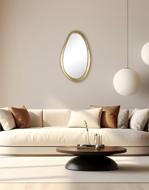 Miroir Organique doré 47x80cm