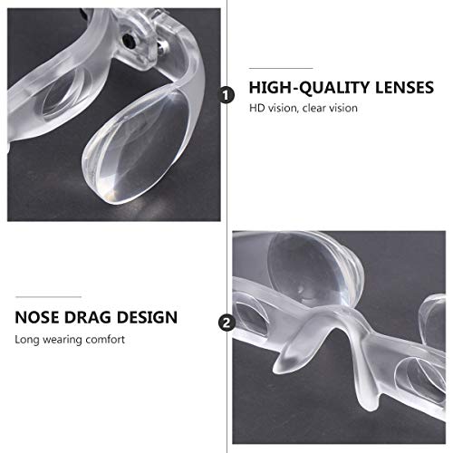 ABOOFAN 1Pc lupa de pesca portátil óculos telescópio lupa binóculos