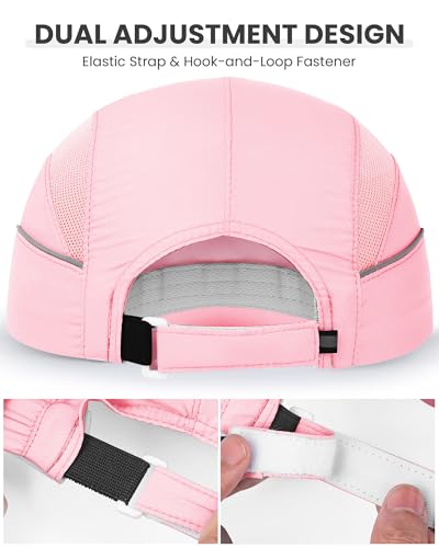 Image of GXCROR Quick-Dry Running Hat for Men & Women - UPF 50+ Breathable Mesh, Reflective Sports Cap for Outdoor, Hiking