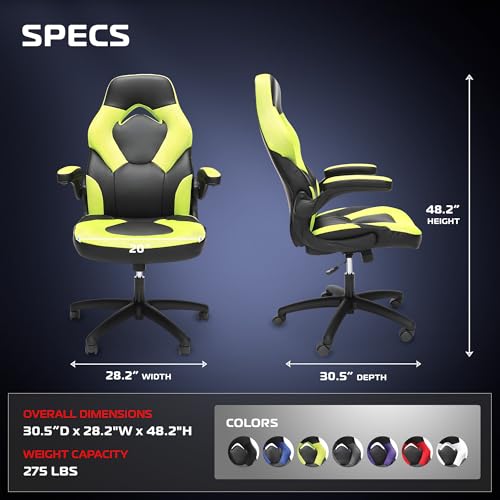 Image of RESPAWN 3085 Gaming Chair, Ergonomic Office Chair, Headrest, Flip-Up Arms
