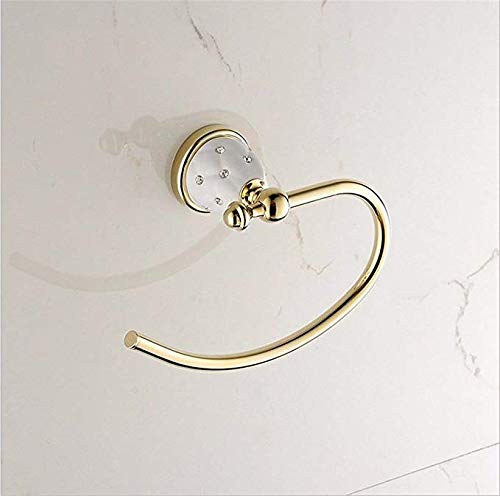 Trousse accessoire anneau porte-serviette or en acier inoxydable pour décoration murale