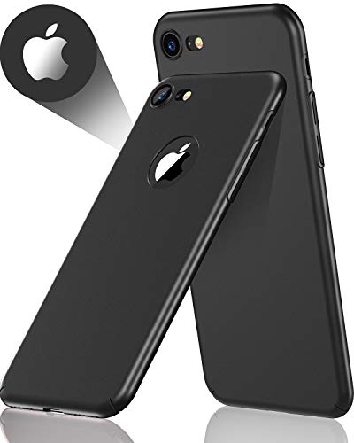 CASEKOO iPhone 8 Case, Ultra Thin Slim Fit Case Hard Matte Finish Grip Anti-Scratch Anti-Fingerprint Cover Compatible with iPhone 8 [Shell Series]-Black