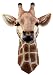 Ebros Safari Giraffe Head Trophy Taxidermy Wall Decor Wildlife Animal Sculpture Hanging Plaque Figurine