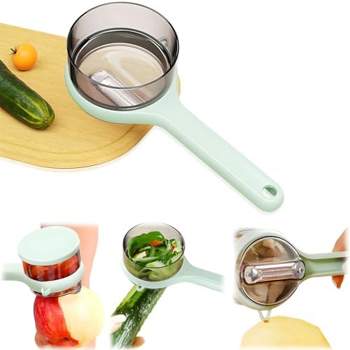 Peeler with Container Double-Sided Blade Vegetable Peeler with St...