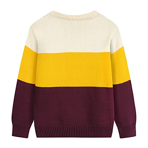 Children's Sweaters Casual Spring Autumn Winter O-Neck Striped Long Sleeve Knitted Sweater4