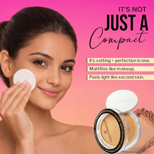 Image of Coloressence Perfect Tone Compact Powder, Ivory Beige, 10gm with FREE Applicator Puff | For All Skin Types | Long Lasting | Lightweight | Waterproof | Sweatproof