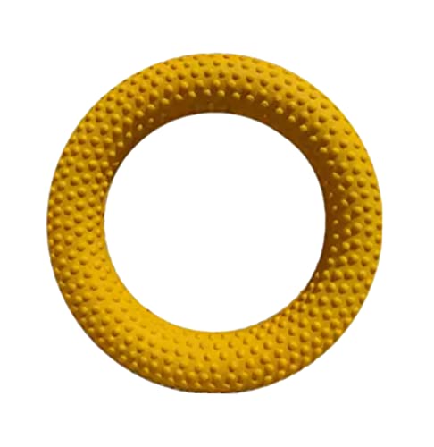 Image of Dotted Tennikoit Ring - Premium Rubber Ring for Sports & Fitness | Enhanced Grip | Ideal for School Games & Training | Yellow Color