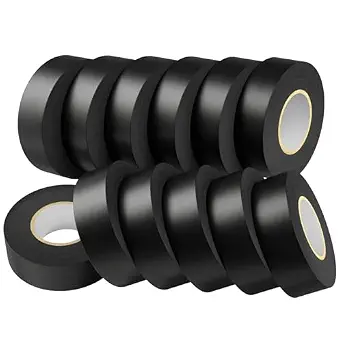 SWRT 0.75" x 66ft Electrical Tape, Waterproof Flame Retardant (12 Pack)