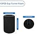 LANIAKEA Cup Turner Foam, 12PCS Cup Turner Foam Inserts Fit 10oz-40oz Tumbler Crafting, Black Tumbler Turner Inserts for 3/4 Inch PVC Pipe