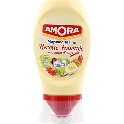 Amora Mayonnaise Fine Fouettée Recette aux Blancs d'Oeufs Lot de 5 Pots 230g