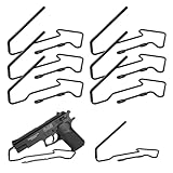 Adoreal 6-Pack Steel Pistol Stand with Vinyl Coating, Secure Pistol Holder & Gun Display Organizer for Safe & Cabinet, Pistol Rack for Gun Safe, Gun Rack Stand for Handguns & Revolvers