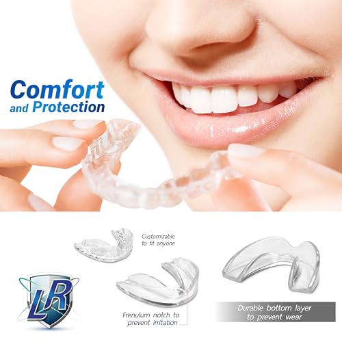 Image of Moldable Mouthguards Pack of 6 in 3 Different Sizes- Customizable, Moldable, Trimmable Dental Night Guard for Teeth Grinding, Clenching, Athletic Sports, and Whitening Tray