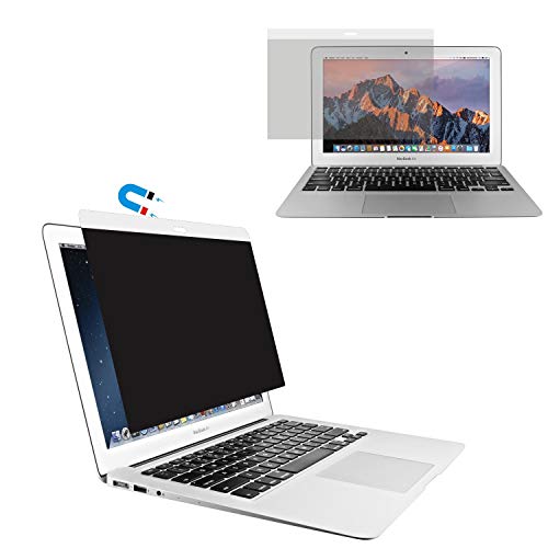 Magnetic Privacy Screen Filter for 13-inch MacBook Air(Before 2018 Version Model:A1237A1304A1369A1466) Glare Protector Film for Data confidentiality Anti-Spy Anti-Blue Light & UV Easy On/Off