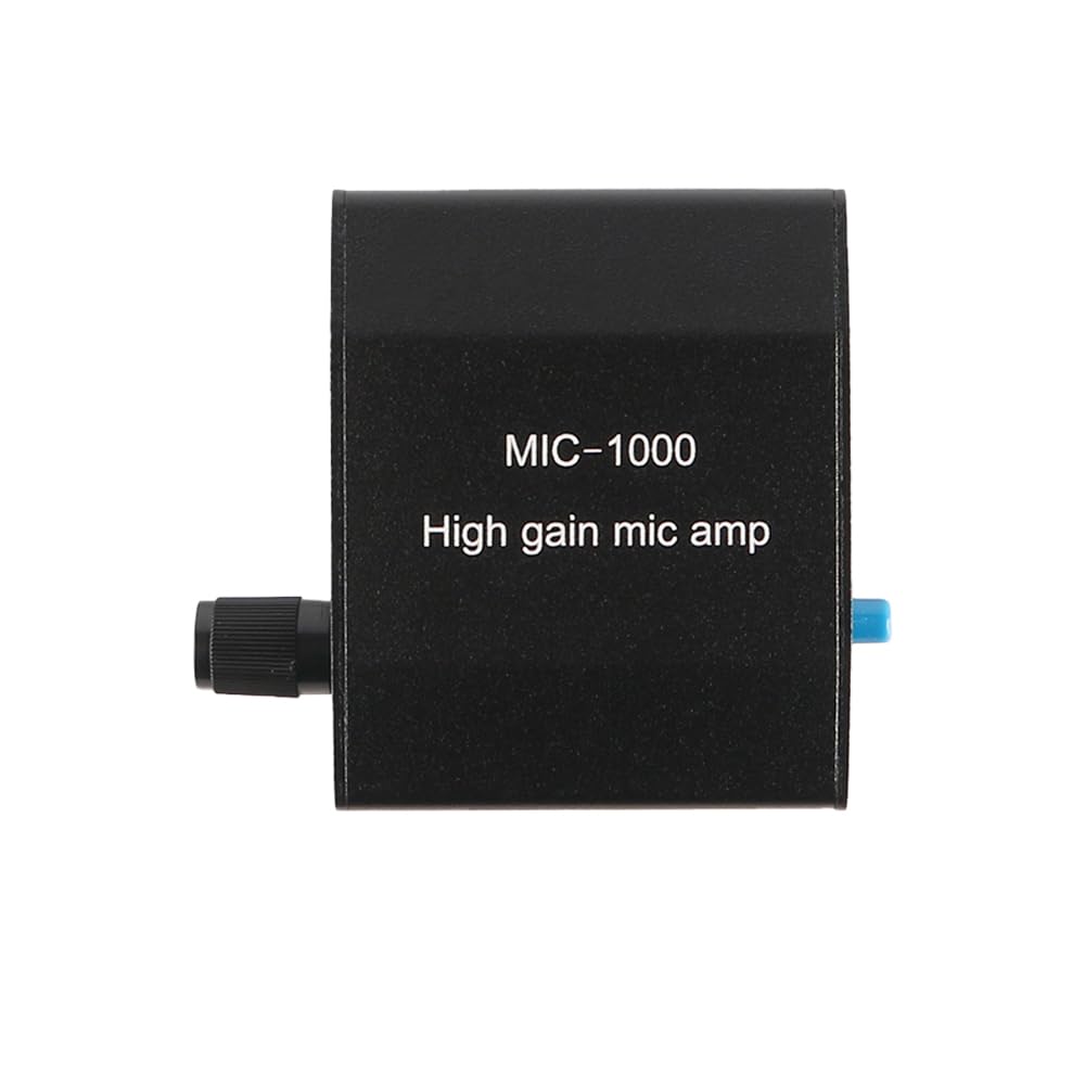 Kit d'amplificateur de Microphone préamplis Amplificateur de Son Micro avec Gain 1000x Ensemble d'accessoires Parfait pour l'enregistrement du Son en Direct et Les Applications de Diffusion