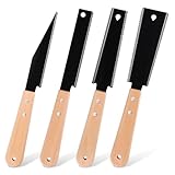 Tahbarshi 4 Pcs Japanese Pull Saw Small Hand Saws Flush Cut Saw Double Edge Saws Woodworking Tools with Fine Tooth Wooden Handle for DIY, Furniture Making & Carpentry (Black)