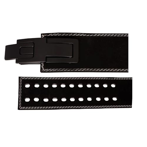 Image of CSI 13MM Weight Lifting Adjustable Black Lever Belt for Men & Women Genuine Suede Leather with Heavy Duty Buckle, Professional Weight Liftingbelt. Powerlifting Belt for Men & Women for Lower Back Support, Multipurpose Gym Workouts Deadlifts Squats Powerlifting 4 inch Wide Black Gym Belt (XL)
