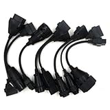 Poids de paquet: 0,6600 kg HaiMa pour Le Plus Récent Ensemble Complet 8 Câbles De Camion Obd2 Diagnostique-Noir