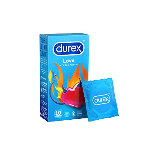 Durex - Préservatifs Love - Faciles à mettre - 10 préservatifs
