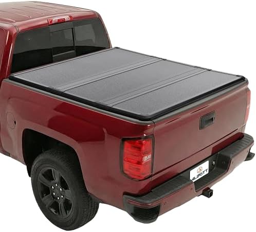 Albott 5.8 FT FRP Hard Tri-fold Truck Bed Tonneau Cover for 2007–...