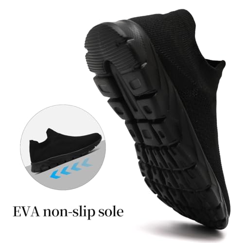 Womens Slip on Walking Shoes Running Tennis Sneakers Gym Lightweight Breathable Sock Shoe Non-Slip Mesh Fashion Casual Comfor Athletic Fitness Outdoor Workout4