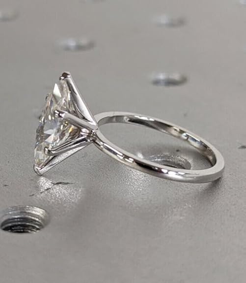 Santosh-Enterprises -3Ct Marquise Cut Lab Created Diamond Solitaire Woman's Engagement Ring 14K White Gold Finish4