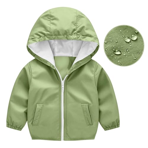 Toddler Kids Windreaker Jacket Girls Boys Full Zip Lightweight Rainproof Outwear Coat Outdoor Hiking Solid Long Sleeve Jacket3
