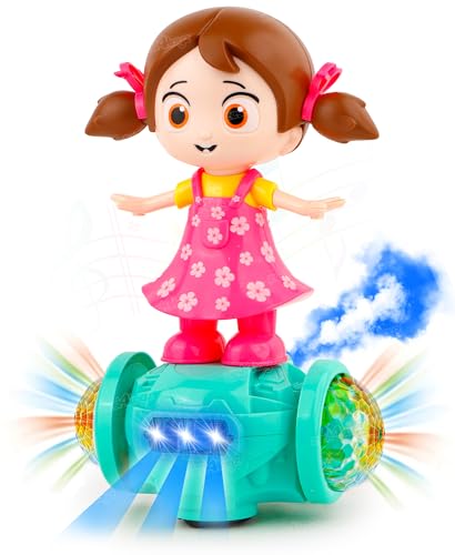 Image of Zest 4 Toyz Musical Toy for Kids with Mist Spray 360 Rotating Dancing Doll for Girls Battery Operated Light & Sound Toy Bump and Go Activity Play Toys for Kids Birthday Gift for Girls & Boys