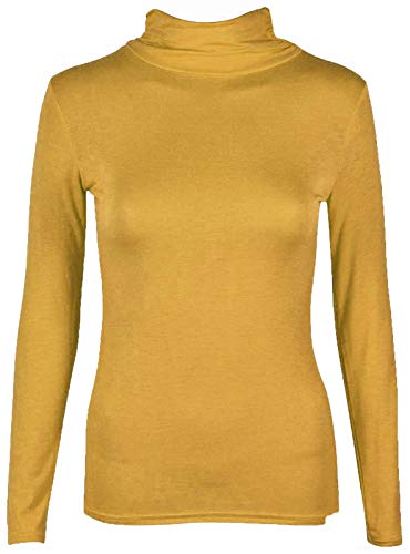 Camiseta de manga larga mostaza para mujer ideal para looks casuales de otoño en talla 52